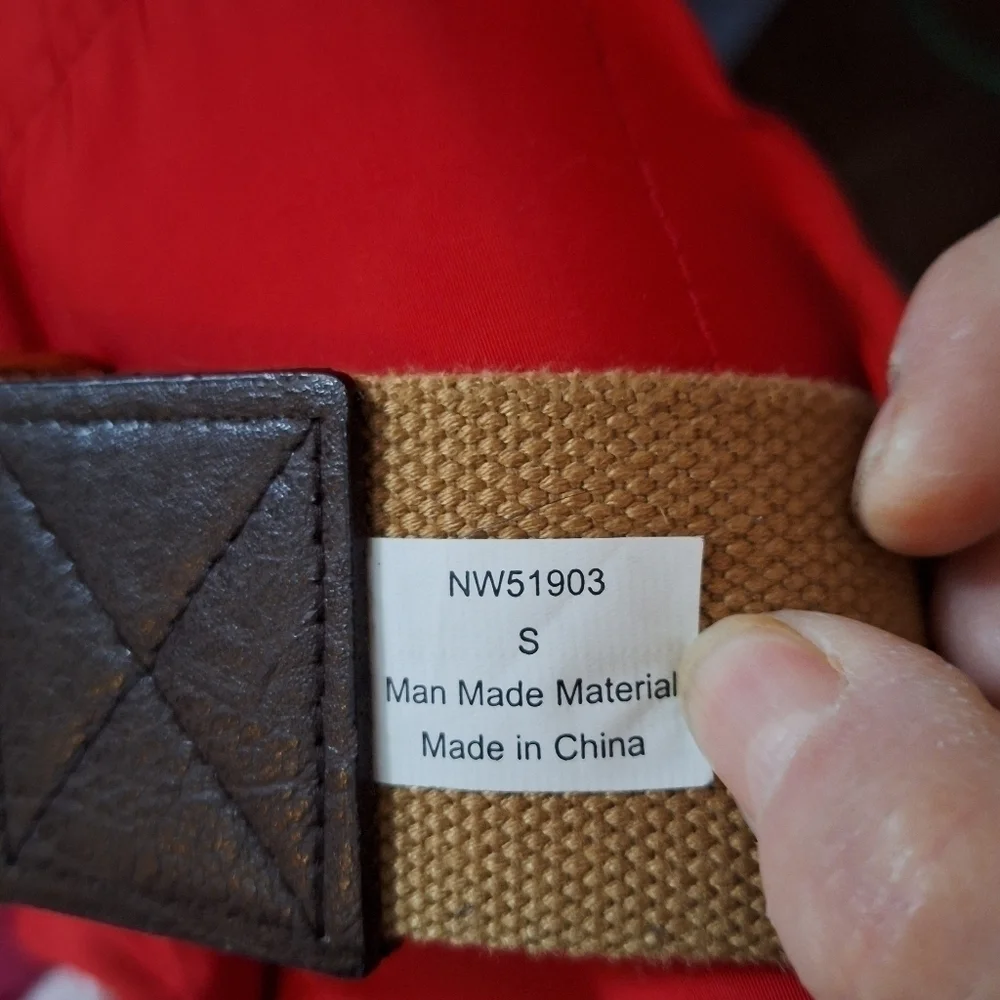 Small canvas belt
